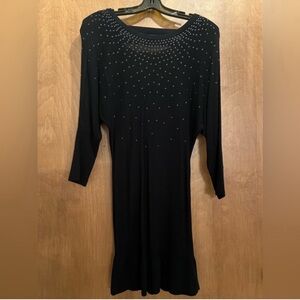 CACHE BLACK TUNIC WITH EMBELLISHMENTS